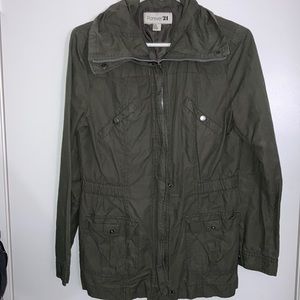 forever 21 green bomber jacket